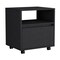 Tuhome Austin Nightstand, Casters, Single Drawer-Black MLW8957 - alternate 4